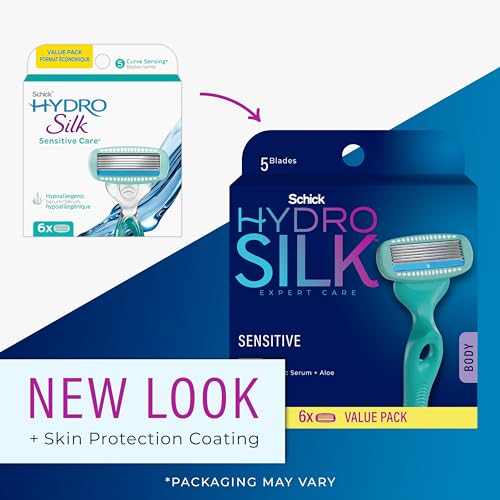 Schick Hydro Silk Trimstyle Bikini Razors with Trimmer |5 Blade for Women, Hair Removal & Moisturizing Razor Blade Refills for Women with Shower Hanger, 6 Count (Pack of 1)