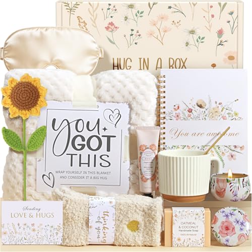 Get Well Soon Gift Basket for Women - White Self Care & Recovery Package