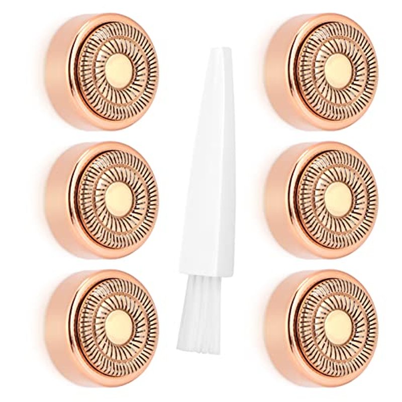 acial Hair Remover Replacement Heads Generation 2, Double Halo Replacement Heads for Finishing Touch Facial Hair Removal for Women, 18K Gold-Plated Replacement Heads for Facial Hair Remover (6 PCS)