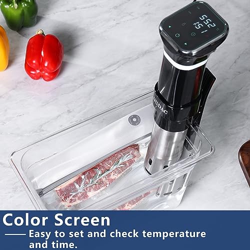 Sous Vide Precision Cooker Kit with 6L Water Container & 10 Vacuum Bags - 1100W