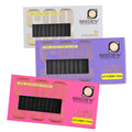 Eyelash Extensions Set, 3 Pieces Individual Hybrid Volume Premade Lashes, (Classic + YY Lashes + W-3D Lashes) 0.07 D Mix Black, for Practice, Cost-Effective, Beginner Lash Artists Friendly