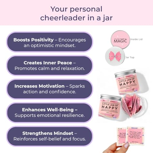 Happy Gift Set ? Spa Pamper Kit, Smile Socks, Motivational Uplifting Quotes, Silly Sleep Mask | Self-Care Gift Box for Women, Mother's Day (Premium Set)