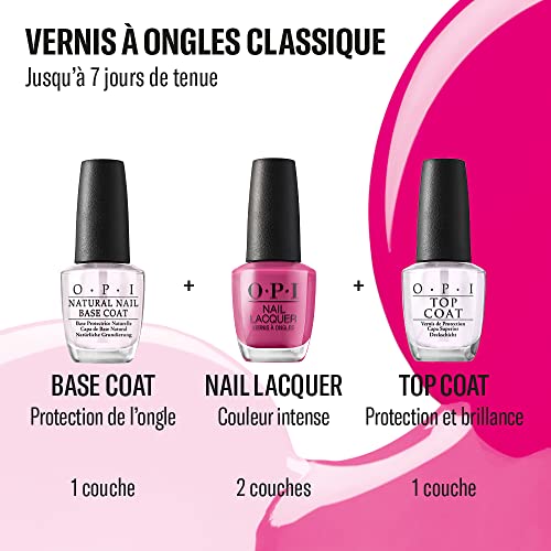 OPI Nail Polish Top and Base Coat - High-Gloss Protective Shine 0.5 Fl Oz