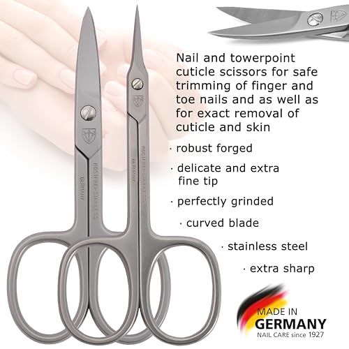 3 Swords Germany Nail & Cuticle Scissors Set – Extra Fine, Stainless Steel