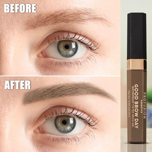 Profusion Cosmetics Good Brow Day Waterproof Tinted Eyebrow Gel, Raise Your Brow style With Long Lasting Gel, Achieve Stunning Looks, and Get Ultimate Solution for Flawless Eyebrows
