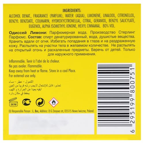 Armaf Odyssey Limoni 60ml Lemon-Forward EDP Perfume for Men and Women