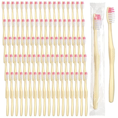 Tanlade 800 Pcs Disposable Soft Bristle Travel Toothbrushes Bulk Individually Wrapped for Adults Kids Hotel Camping