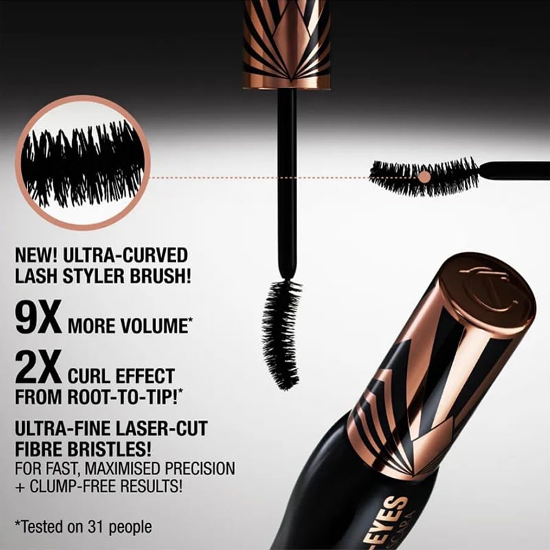 TAIKELOP Exagger-Eyes Volume Mascara Exagger-Black 4ML, Volumizing, Lengthening, Defining, Curling, Multiplying Mascara Makeup
