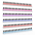 24 Inches Acrylic Nail Polish Rack for Wall, Clear Nail Polish Organizer Wall Mounted for 150 Bottles, 6 Pack