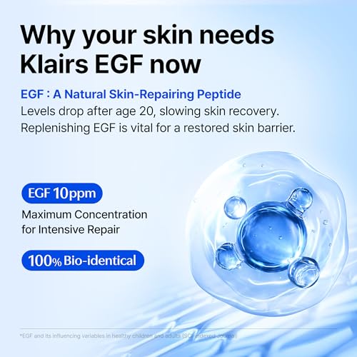 DearKlairs EGF Serum - Blue Youth Activating Drop 0.67 Fl Oz - Sensitive Skin