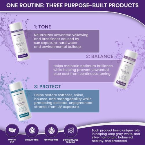 Robin Norwood's Sensationally Silver 3-Step Gray Hair Care Gift Set - Brightening & UV Protecting