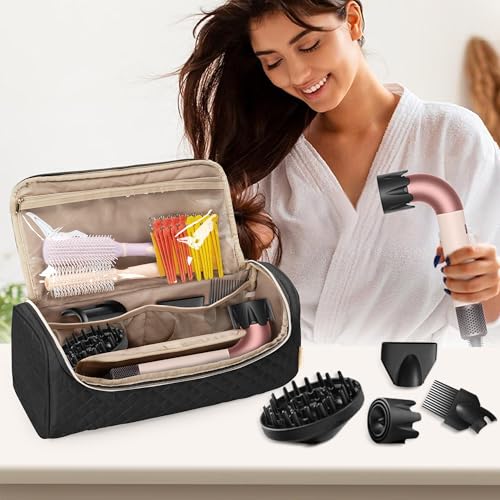 Black Travel Carrying Case for Supersonic R Hair Dryer - Yarwo