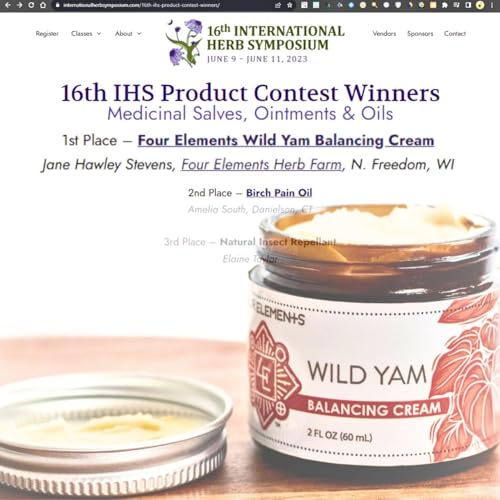 Wild Yam Balancing Cream 2oz - Organic Hormone Support for Women - Pack of 1