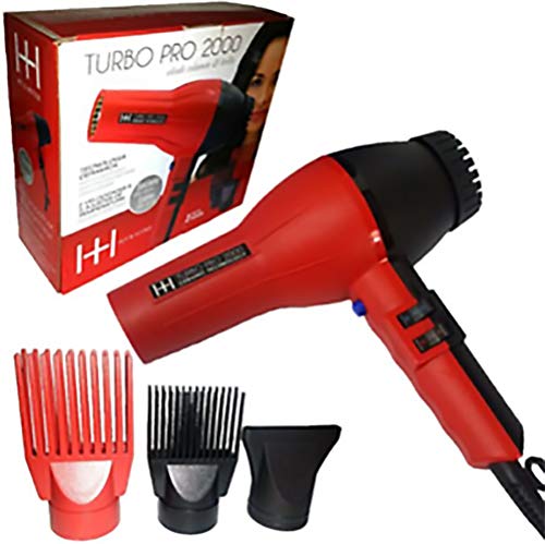 Annie Ceramic Turbo Pro-2000 Hair Dryer with Ionic Technology, 6 Speed & Heat Settings