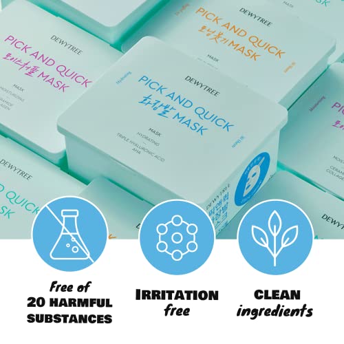 Hydrating Face Sheet Masks with Hyaluronic Acid - 30 Sheets