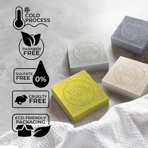Men's Natural Bar Soap Set - Tea Tree, Clary Sage, Peppermint & Bergamot, 4 Pack, 5 oz Each
