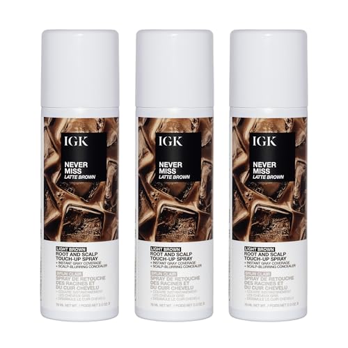 Root & Gray Hair Touch-Up Spray Light Brown 3 Pack - Conceals Roots & Thinning
