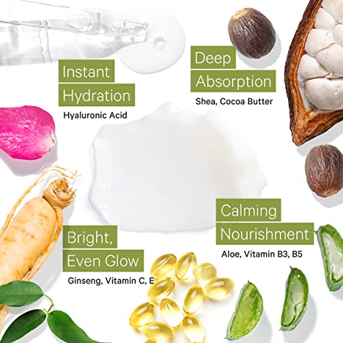 Tree to Tub Hydrating Face Moisturizer for Dry and Sensitive Skin & Sensitive Skin Face Wash for Dry Skin - Hyaluronic Acid Facial Moisturizer & Moisturizing Gentle Face Cleanser for Women & Men