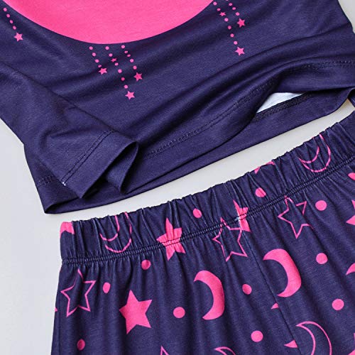 Kids Unicorn Pajamas Set - Matching Dolls & Girls Sleepwear for 10-11 Years Cat Moon Variation