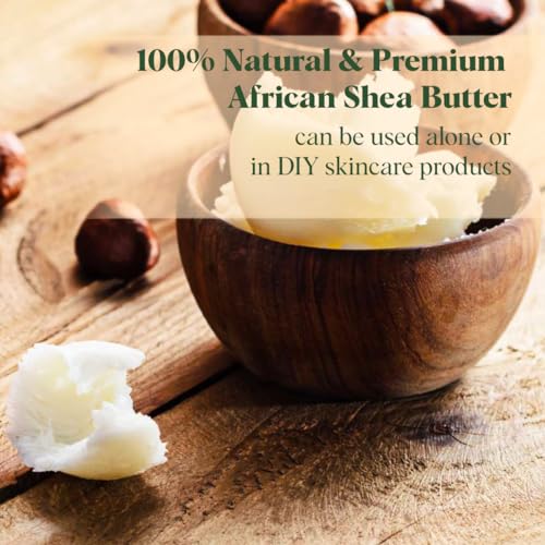 Shea Butter 2lb - Unrefined Natural African Skin & Hair Moisturizer - Ivory, Grade A, Pure, Great for DIY Lip Balm & Stretch Marks