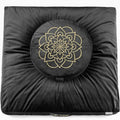 Hihealer Meditation Cushion Black Tibetan Velvet Floor Pillow