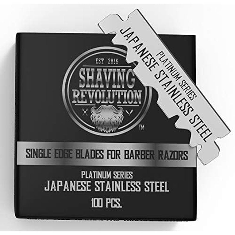 Barber Single Edge Razor Blades - 100 Count Stainless Steel