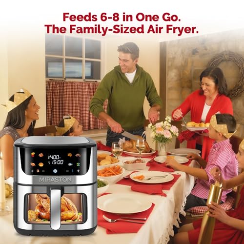8.5QT Digital Air Fryer XL Stainless Steel Oven - Color Screen Model