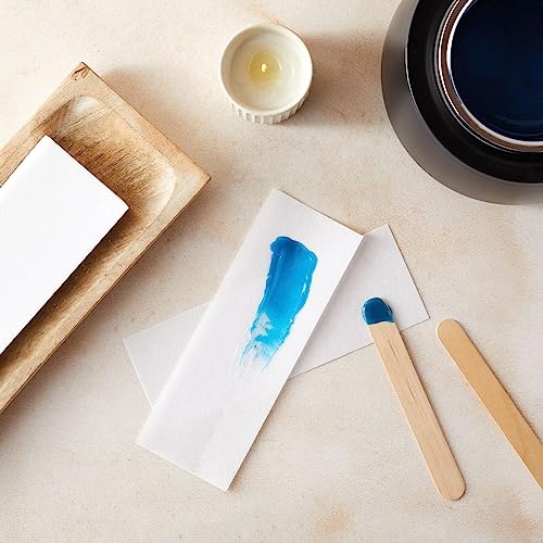 Juvale Wax Strips for Hair Removal - 7.85 x 2.7 In Pack of 400 Non-Woven Disposable Sheets - Customizable Face & Body Waxing Strips for Women Smooth Skin