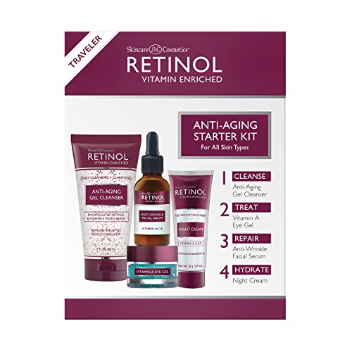 LIVAURA Retinol Anti-Aging Starter Kit ? The Original Retinol For a Younger Look ? [4] Conveniently Sized Products Perfect For Travel or First Time Try ? Cleanse, Treat, Repair & Hydrate On-The-Go