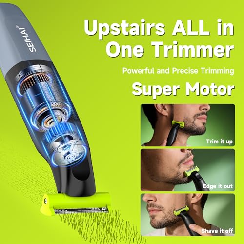 Men's Waterproof Body Hair Trimmer - Rechargeable, Skin-Friendly, Multi-Use