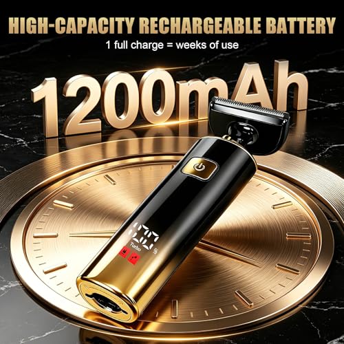 Men's Back Shaver with Adjustable Handle and Rotatable Head - Waterproof, Rechargeable Grooming Tool
