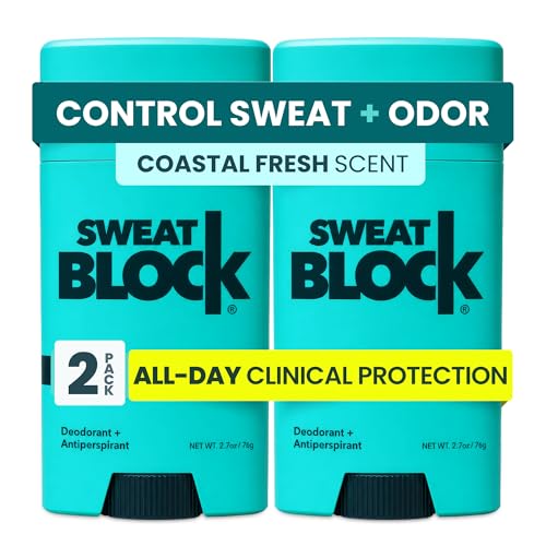 SweatBlock Clinical Strength Deodorant & Antiperspirant Coastal Fresh 2-Pack - 2.7 oz