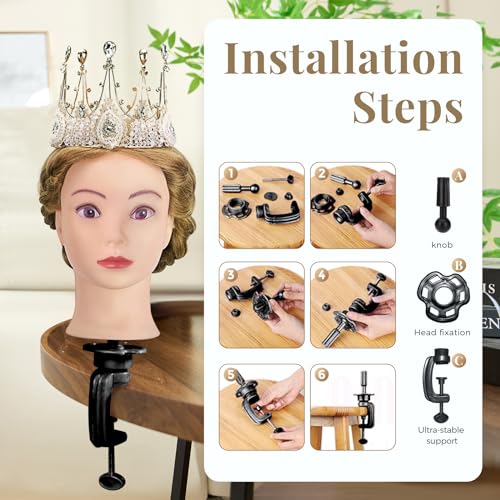 28-Inch Light Brown Human Hair Mannequin Head for Hair Styling & Training