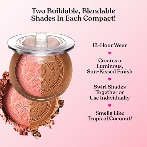 Too Faced Sun Bunny Blush & Bronzer Duo - Strawberry Bunny Variation 02 - Sheer, Luminous Face Makeup