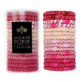 L. Erickson Pink Hair Ties for Thick Hair, Grab & Go Pony Tube, 15 Pack, Think Pink, Thick No-Crease Bands with Strong Hold, Damage-Free Design, Bold Feminine Color Set