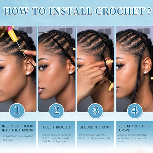 Black Burmese Curly Crochet Human Hair Extensions - 14 Inch 120g - Unprocessed, Knotless, Reusable