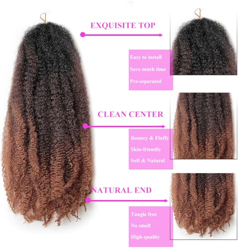 XSASLYET 18 Inch Marley Twist Braid Hair 8 Packs Cubano Style Protective Hair