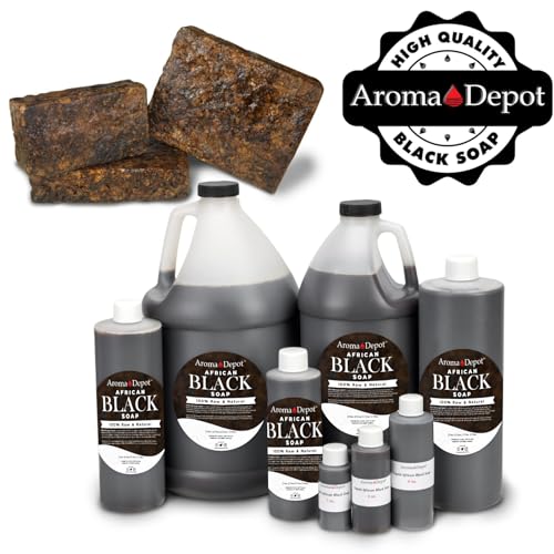 Aroma Depot Raw African Liquid Black Soap 133.2 fl oz Unscented - Ghana Made