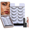 BS-MALL False Eyelashes ? Wispy Lashes 100% Handmade Natural Look, Reusable & Durable, Includes 5X Magnifying Mirror and Application Kit (Style02)