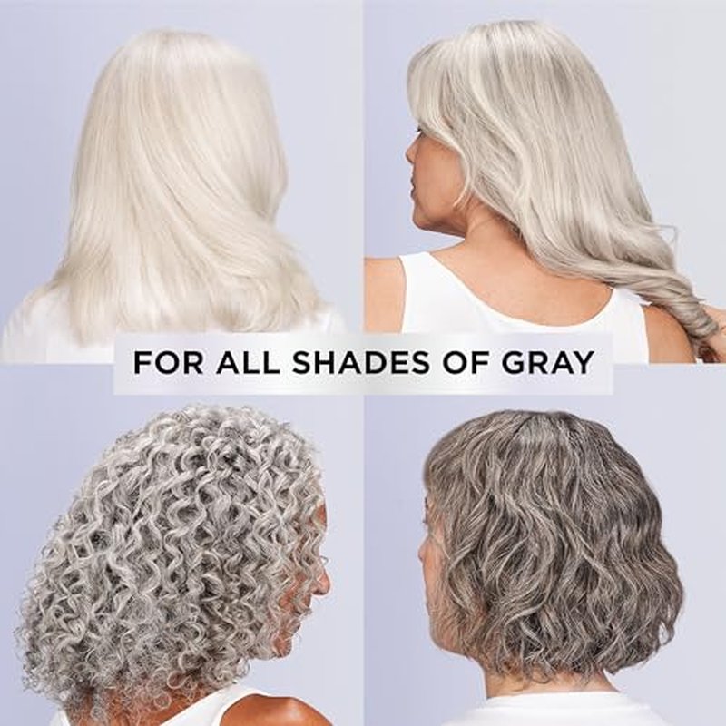 L'Oreal Paris EverPure Brightening and Nourishing Shampoo for Gray Hair,Sulfate-Free Vegan Formula with Peptides,8.5 Fl Oz,(Pack of 2)