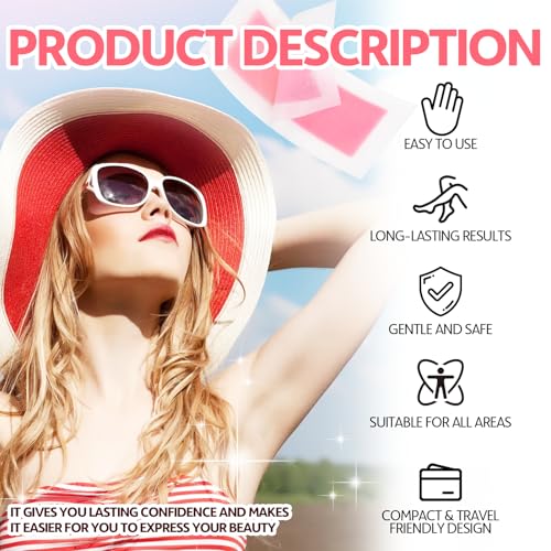 Wax Strips for Hair Removal, Wax Strips, Waxing Kit For Women Face, Body, Arms, Legs, Chest, Back, Bikini Wax Strips, Waxing Hair£¬Removeal Kit with 80PCS + 4 Calming Oil Wipes