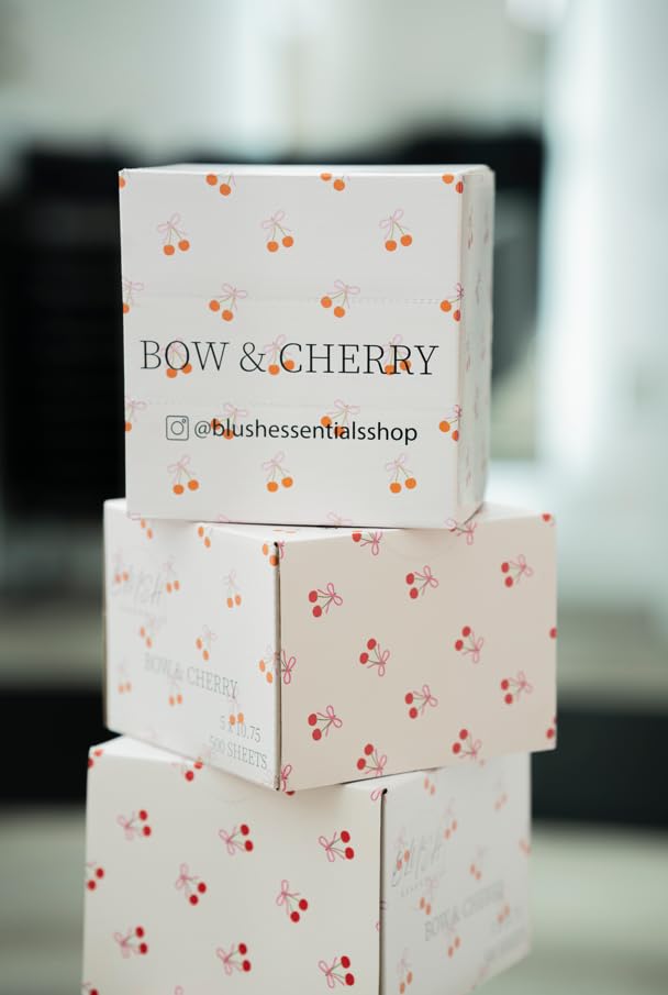 Bow&Cherry Design Hair Foils - Salon Foils for Coloring - Aluminum Foil Sheets for Hair - 5"x10.75" - 500 Sheets - Professional Hair Foils for Highlighting and Salon Use