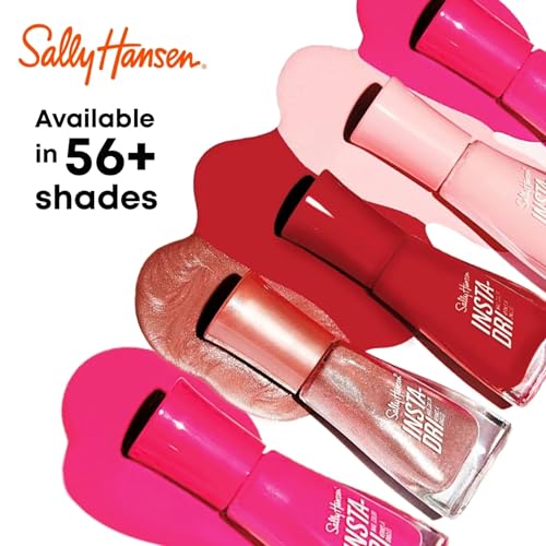 Sally Hansen Insta-Dri Crystal Nail Polish | Quick Dry, Long Lasting, Streak-Free Shine | Opaque, Shimmery | 124 Amethyst Allure | Holographic Violet Nail Color