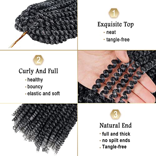 Spring Twist Crochet Hair 8 Inch - Grey M1B Variation of THIS Listing