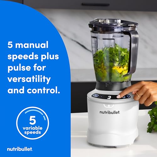 Nutribullet SmartSense 5-Speed Full-Size Blender 1400W Matte White