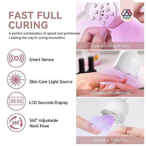 Cordless UV Nail Lamp 30W with Smart Sensor - Blue Gel Light for Manicure