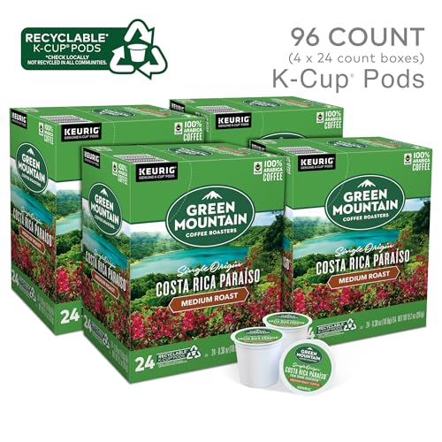 Costa Rica Paraiso Coffee Pods - Medium Roast Single-Serve Keurig K-Cup, 96 Count
