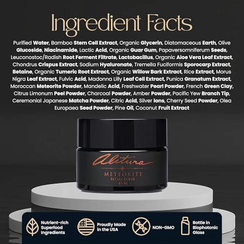 Alitura Meteorite Exfoliating Face & Body Scrub with Pearl, 60ml