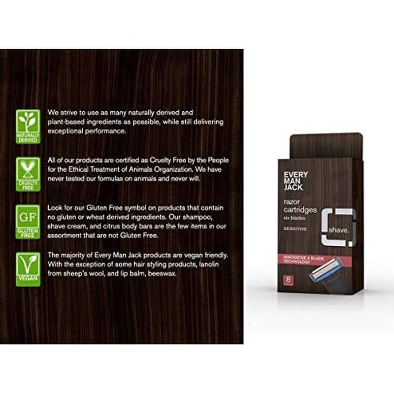 Every Man Jack Razor Cartridges, 8-pack