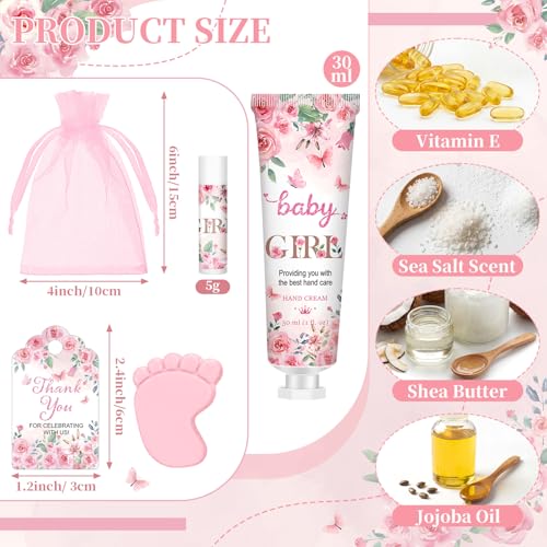 Pink Flowers Baby Shower Favors Gift Set for Guests - 30 Items